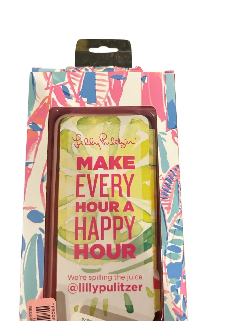 Lilly Pulitzer Pink and  Blue Printed iPhone 6/6S Case new Out to Sea print